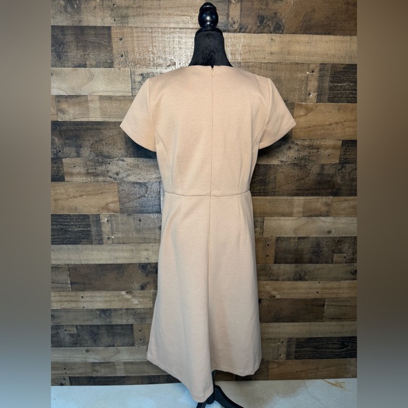 NEW NWT NIP Ann Taylor Flare Dress Knit Natural Camel Tan Women's Size 10 AB 511 - Picture 7 of 13